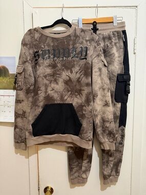 Supply Demand Women's Crewneck Sweater - Gray Tie-Dye